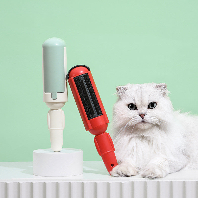 Pet Hair Remover Roller Comfy Non-Slip Handle Dog Cat Portable Pet Lint Roller Self-Cleaning Base Couch Car Seat Carpet Bedding - Pawradise Pets Store